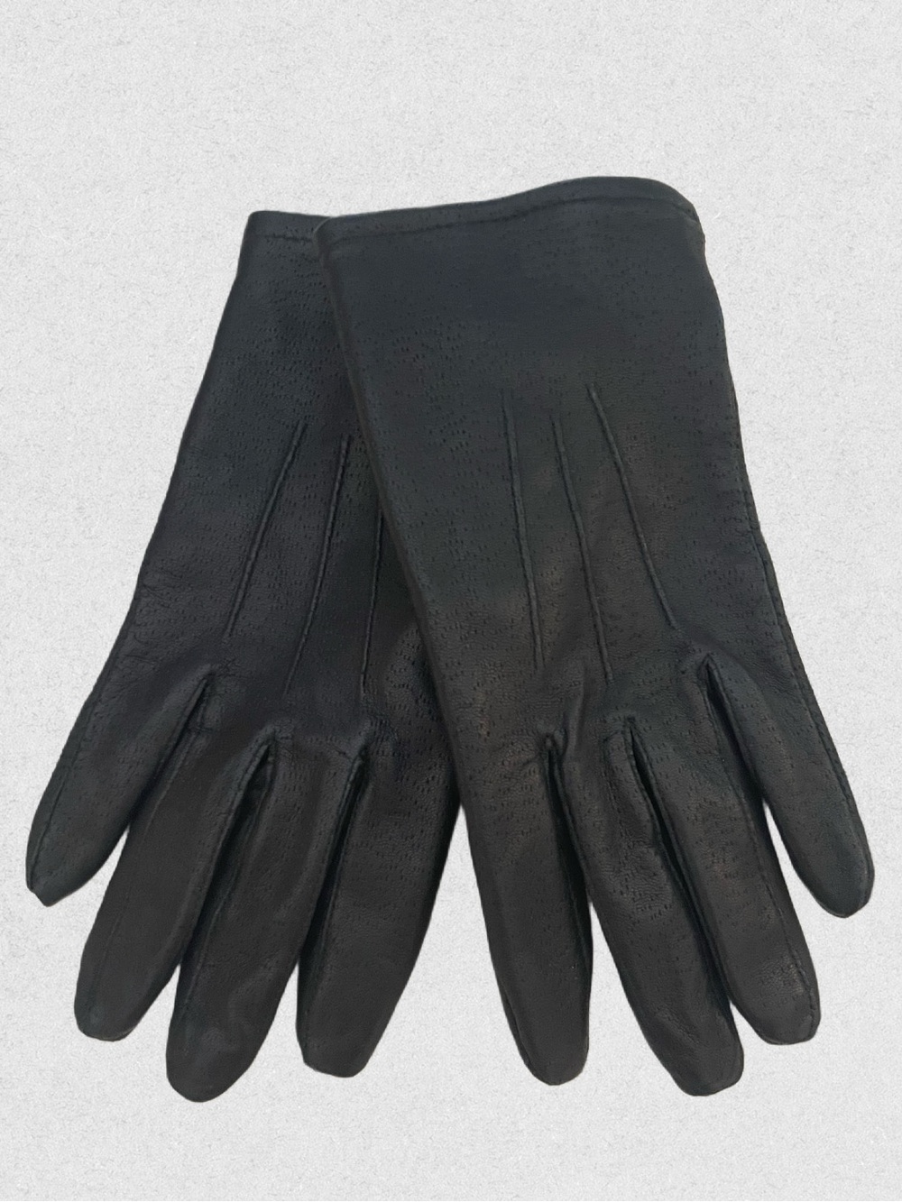 Men's Black Leather Driving Gloves
